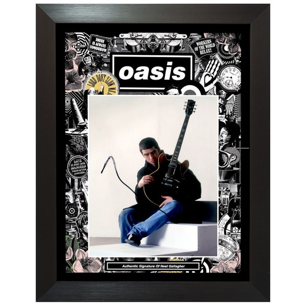 Noel Gallagher Oasis Music Custom Framed Signed Autograph Photo Display COA