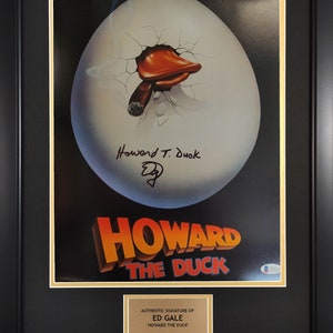 Ed Gale Howard The Duck Framed Signed 11x14 Autograph Photo Display BAS Beckett