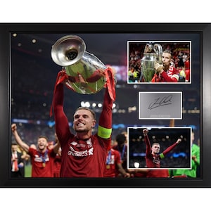 Jordan Henderson Liverpool EPL Football Custom Framed Signed Autograph Photo COA