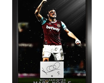 Mark Noble West Ham United Football Custom Framed Signed Autograph Display COA