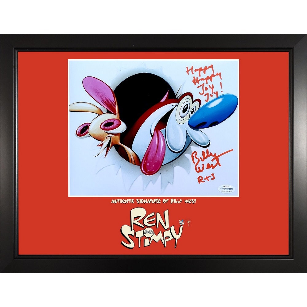 Billy West Ren and Stimpy Voice Actor Custom Framed Signed Autograph
