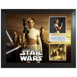 Natalie Portman Star Wars Custom Framed Signed Autograph Card Display COA