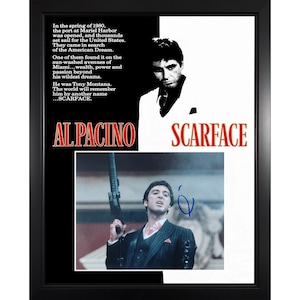 Al Pacino Scarface Movie Actor Custom Framed Signed Autograph Photo COA
