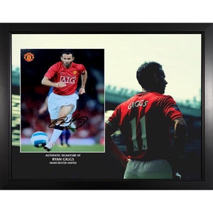 Ryan Giggs Manchester United EPL Football Framed Signed Autograph Photo COA