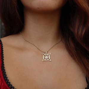 Celtic Knot Necklace, Witchy Jewelry for Her, Gold Celtic Cross Jewelry, Spiritual Jewelry, Gift for Her, Celtic Necklace, Religious Jewelry