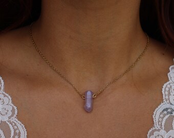 Purple Quartz Necklace, Crystal Choker Necklace, Spiritual Jewelry, Gift for Her, Christmas Gift, Witchy Jewelry, Layering Crystal Jewelry