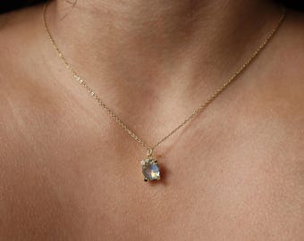 18K Gold Star Pendant Necklace – Cubic Zirconia Celestial Jewelry