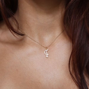 Lilith Symbol Necklace, Astrology Jewelry, Spiritual Necklace for Her, Christmas Gift, Lilith Jewelry, Zodiac Jewelry, Gift for Her