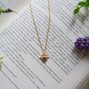 Gold Heart Necklace with Cubic Zirconia – Dainty Minimalist Charm Jewelry 画像 7