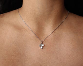 Tiny Dragon Necklace, 14K Gold Plated, Cubic Zirconia Charm, Minimalist Fantasy Jewelry