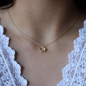 Ultra Tiny Bow Necklace, Coquette Bow Necklace, Bow Jewelry, Cute Aesthetic Gifts for Her, Christmas Gift, Coquette Jewelry, Minimalist