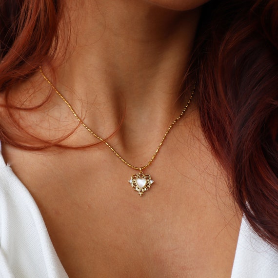 アクセサリー searoomlynn Coral heart necklaces Lola Brooks Pink Tourmaline Sweetheart Necklace | Quadrum
