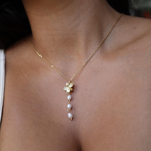 Narcissus Flower Necklace, Greek Mythology Jewelry, Flower Charm Necklace, Bridal Gift for Her, Anniversary Jewelry, Elegant Necklace