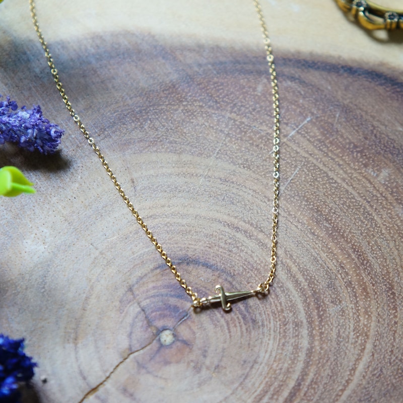 Dagger Y Gemstone Necklace main image 1