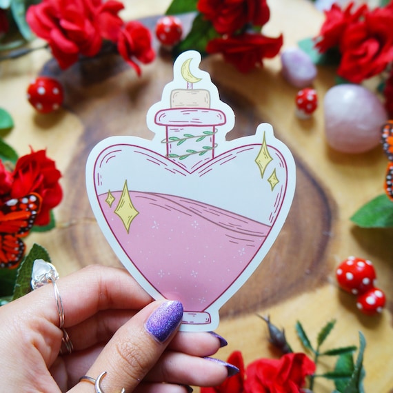 Love Potion Sticker: Witchy Fantasy Decal for Laptop, Journal