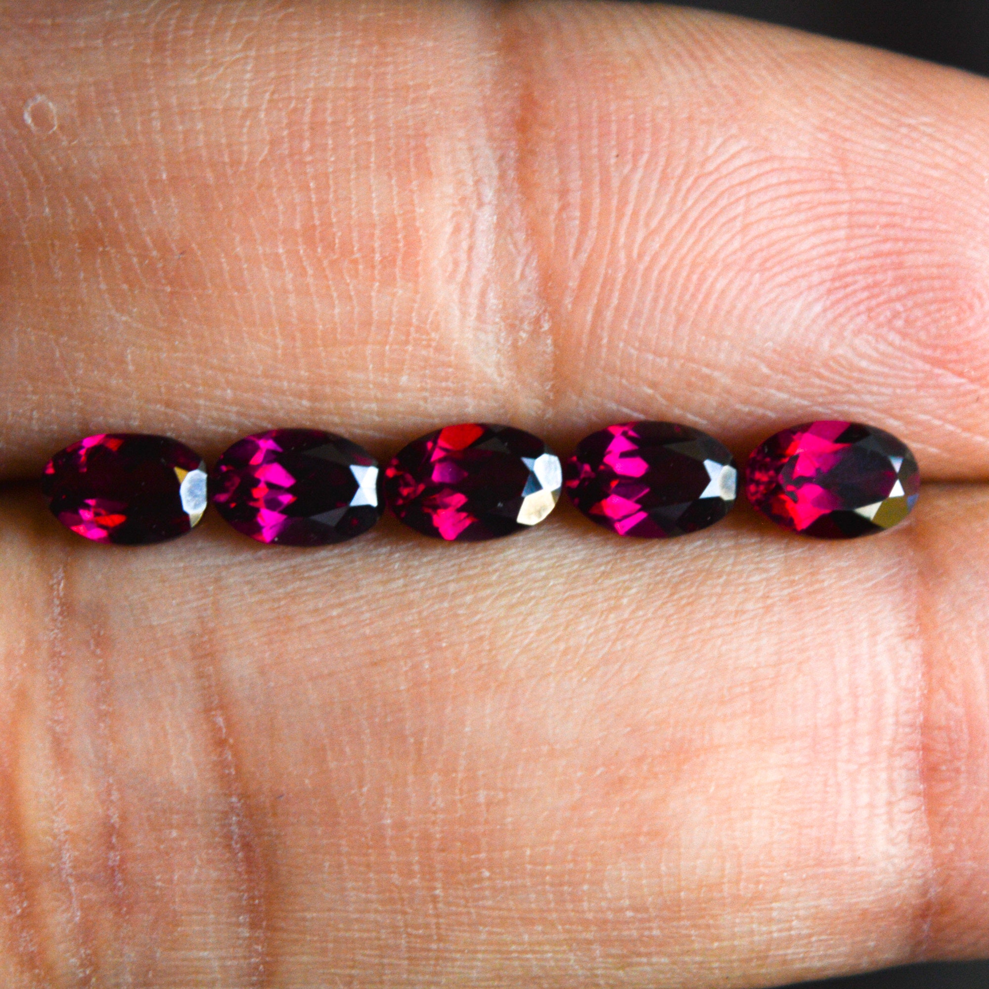 Beautiful Raspberry ovals 6 by 4mm calibrated small Etsy