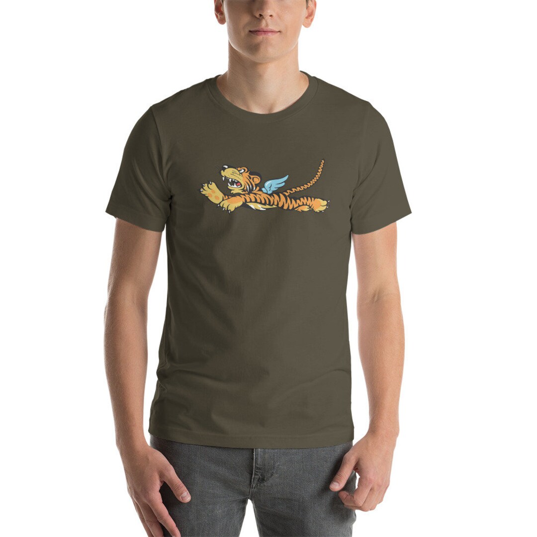T-shirt Homme Wild Wings - Motif Tigres (TV23656) - Neuf Avec Étiquettes - Mixte De Matières