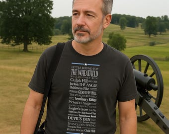 Gettysburg Battlefield Locations Unisex T-Shirt