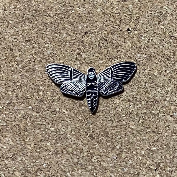thumbnail image 2 of Death's-head Hawkmoth Moth Patch | Occult Patches & Pins 2 of 14