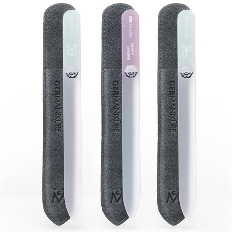 Genuine Czech Crystal Mantra Glass Nail File in Suede. Bundle of Genuine Czech Crystal Mantra Glass Nail File in Suede. Bundle of