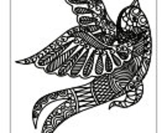 Birds printable colouring pages