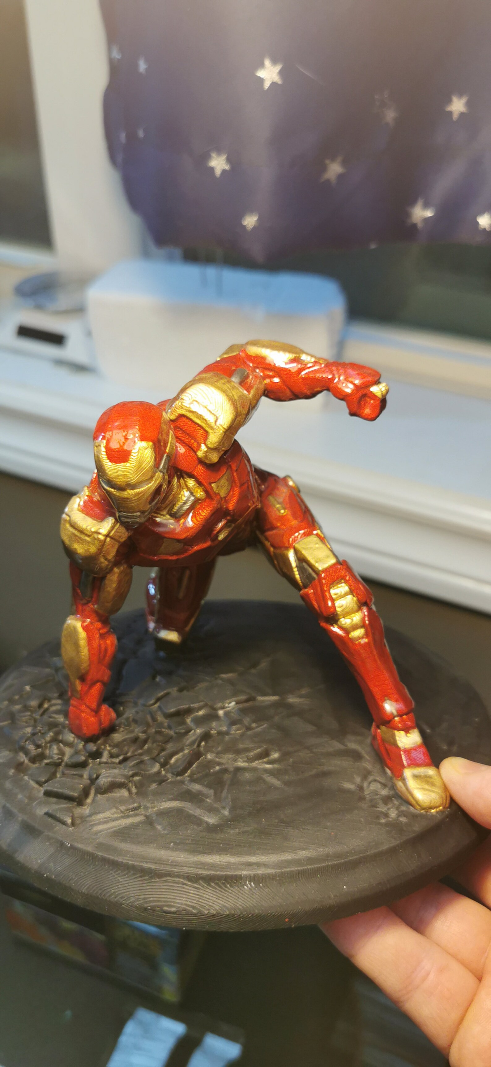3d Printed Ironman Figure Hero Landing Pose - Etsy