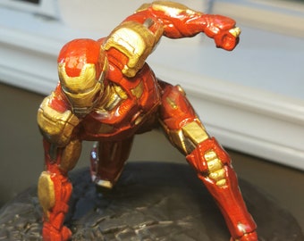 3d Printed Ironman Figure - Hero Landing Pose