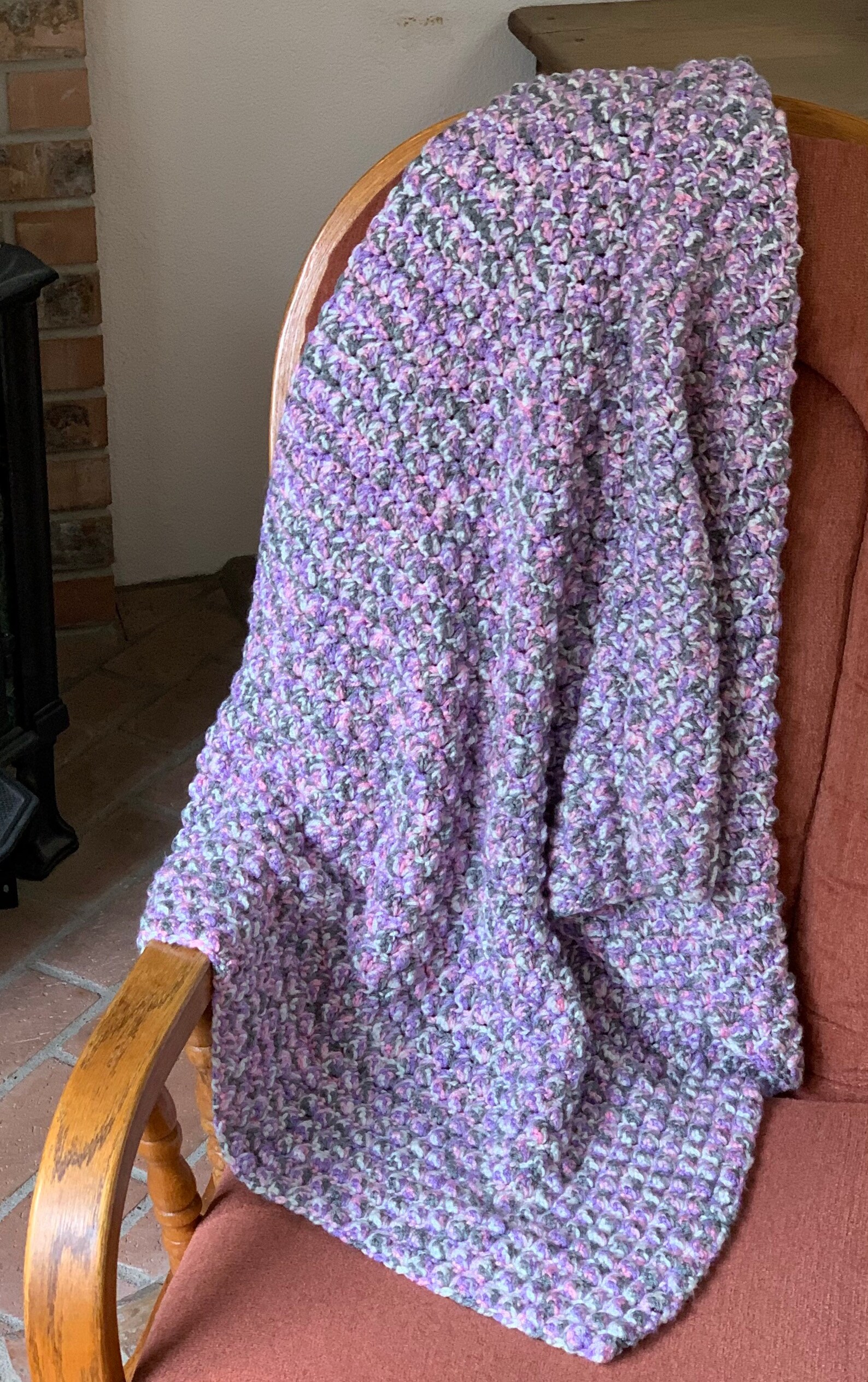 Crocheted throw Etsy