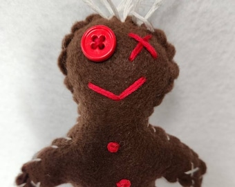 Gingerbread Poppet Voodoo Doll | cute doll | handmade gift | unique | baby witch wicca | stocking stuffer | Christmas gift | ornament