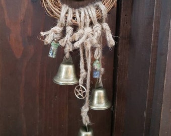 Witch Bells | spell bottles | 3 bells | home protection | housewarming gift | home blessing | amulet hex | witch decor | love | wiccan pagan