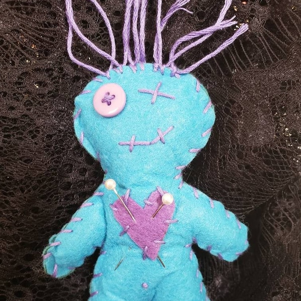 Love Peace Strength Voodoo Poppet Doll | serenity calm heal release addictions | altar | witch wiccan pagan | reverse hex | spell talisman