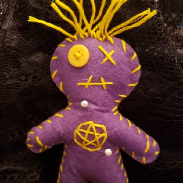 Witch Poppet Voodoo Doll | pentagram | intentions | reverse hex | amulet | wicca wiccan pagan | Hecate | altar spell | samhain yule  sabbats