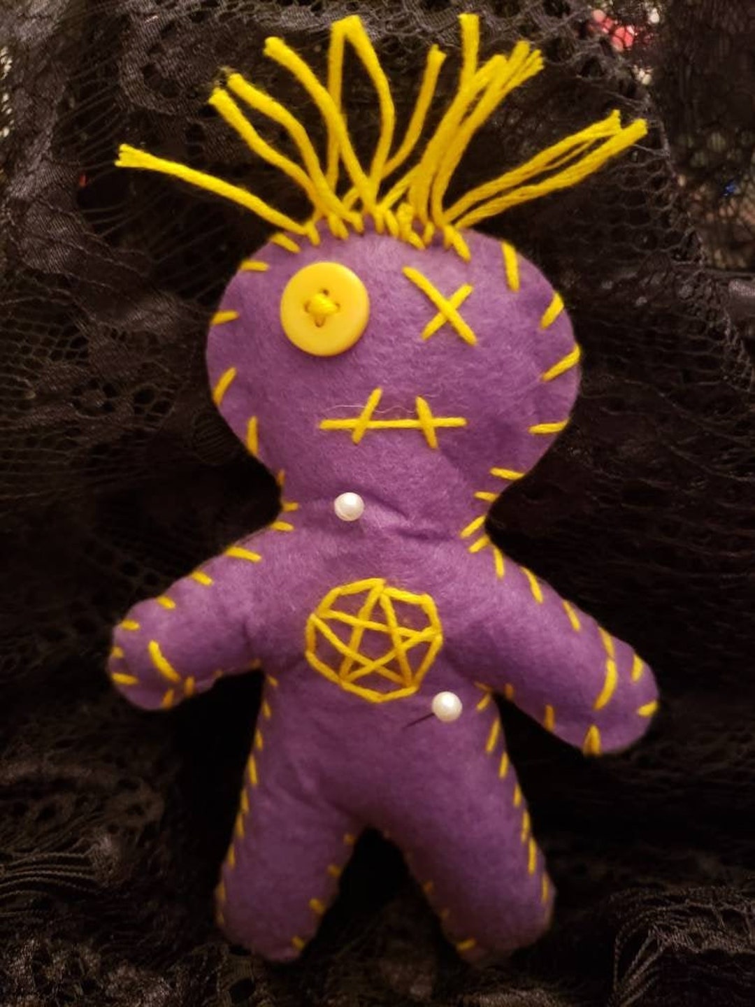 Muñeco vudú de bruja / pentagrama / intenciones / maleficio inverso /  amuleto / wicca pagana wiccan / Hécate / hechizo de altar / samhain yule  sabbats ..., image size:1080x1440