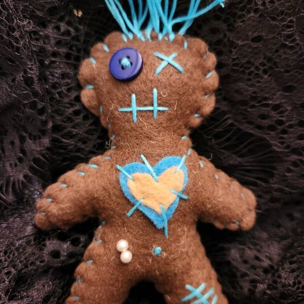 Inner Peace Poppet Voodoo Doll | ease anxiety | calm serenity bliss | protection amulet | affirmation | meditation | ritual | witch wiccan