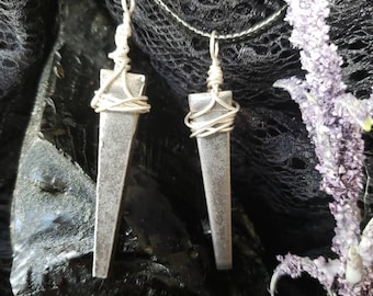 Coffin Nail Pendant Necklace | oddities macabre | hand forged | men jewelry | talisman protection | goth witch wiccan pagan | altar