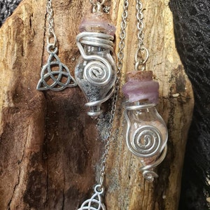Pendulum Divination Dowsing | prediction protection | Moon Goddess Hecate | witch wiccan pagan | altar spell casting | triquetra witch salt