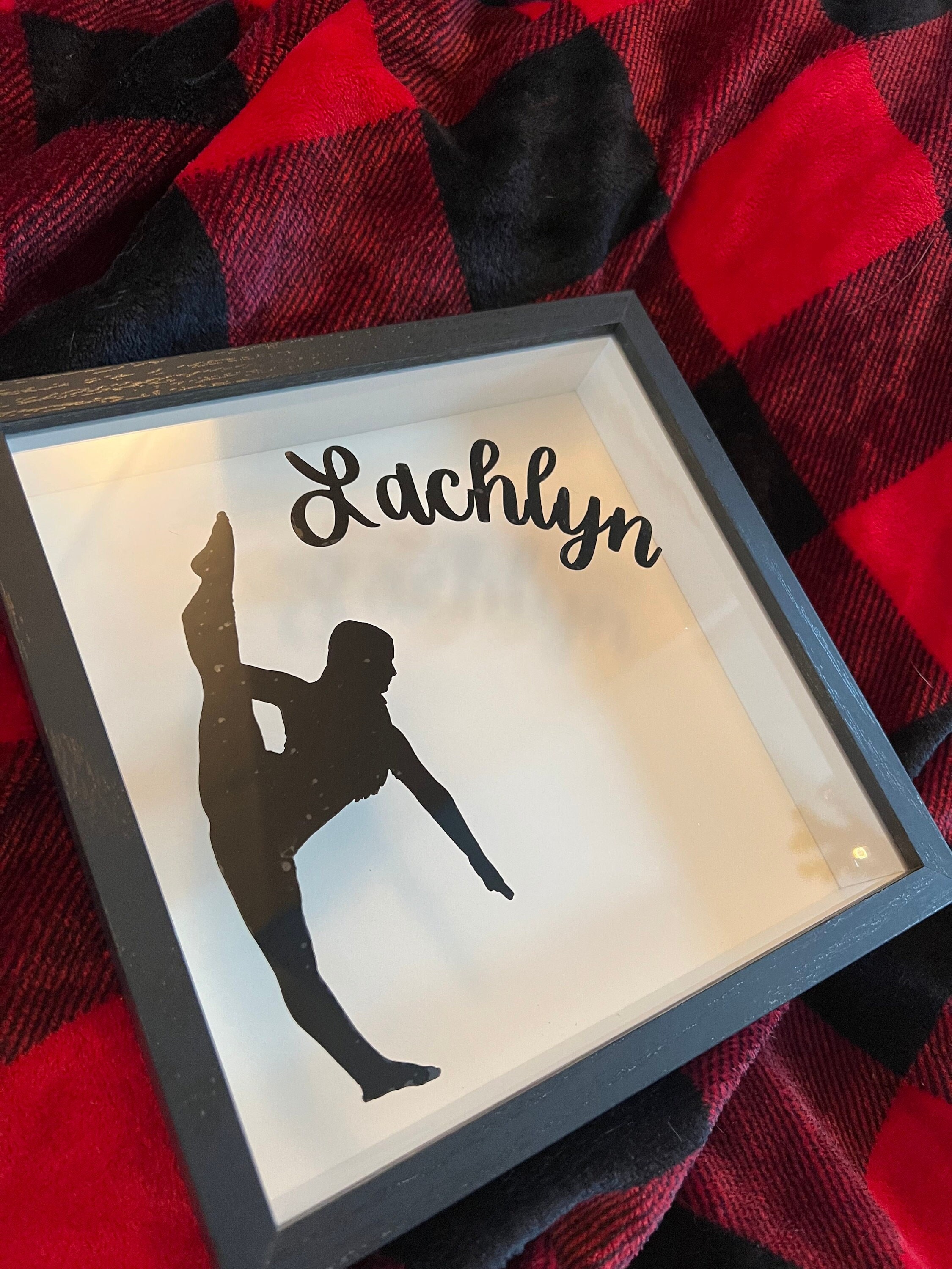 Personalized Dance Shadow Box Competition Pin Holder Display Case