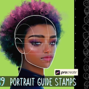 Procreate Portrait Guide Stempel | Procreate Portrait Pinsel | Procreate Pinsel | Procreate Stempel | Procreate Kopfstempel | Procreate Anleitung