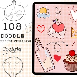 Doodle Stamp Brushes, Procreate Stamp Pack, Doodle Brush Stamps Procreate, Abstract Stamps Brushes Procreate, Procreate Brush Stamp, iPad
