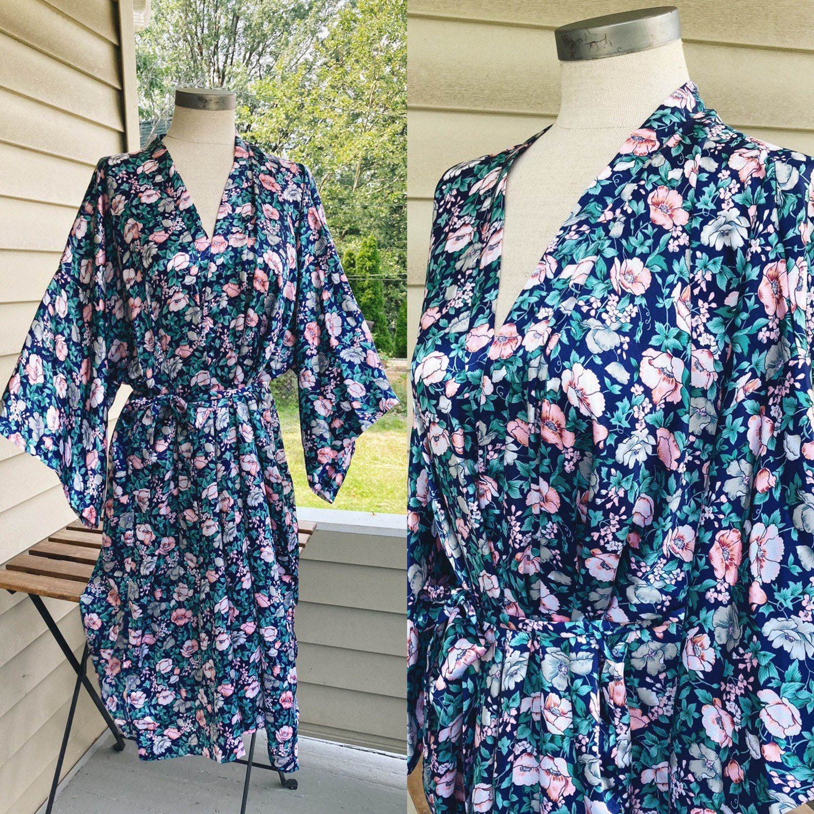 Vintage Victorias Secret floral robe Etsy