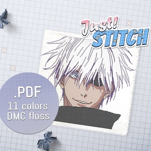 Large Anime Cross Stitch embroidery pattern