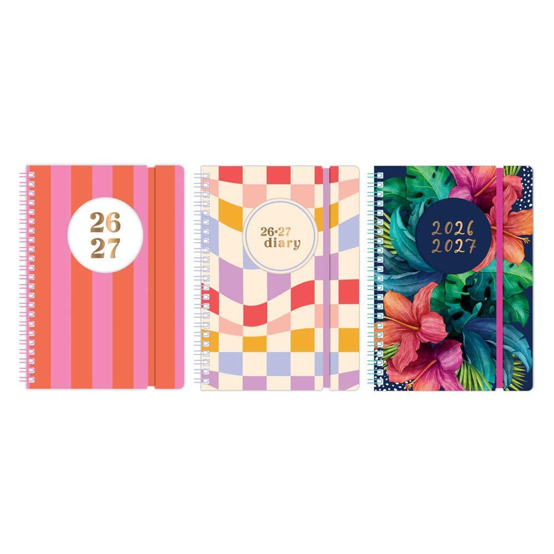 2026-2027 A5 Wiro Academic Diary Day A Page Mid Year Hardback Planner ...