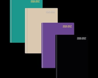 2026-2027 Academic A5 Week to view Diary School Office Mid Year Teacher Hardback