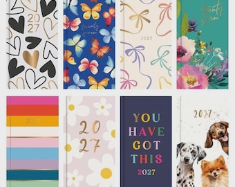 2027  Slim Diary: Week to View, Padded Cover, Full Year Planner