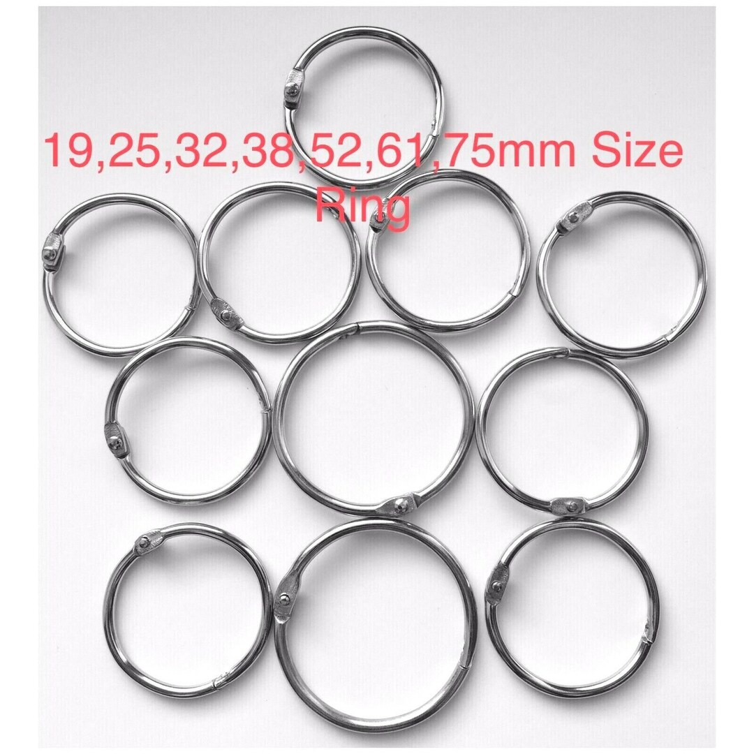 Metal Hinged Ring Book Binder Craft Photo Album Split Keyring Scrapbook