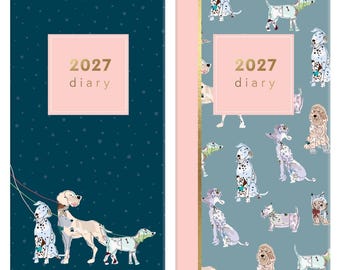 2027 Slim Hardback Diary: Week to View Planner with Notes