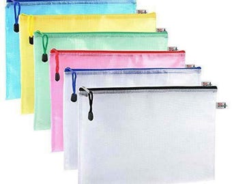 A4/ A5/A6 Reinforced Zippa Zip Tuff Storage Folders Bags Wallet Case Heavy Duty