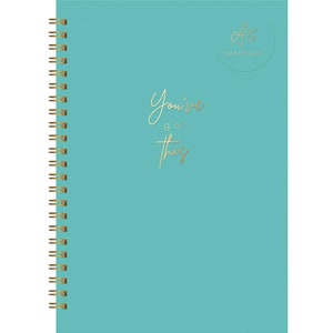 A5 Spiral Notebook: Pastel Green Twin Wire Journal