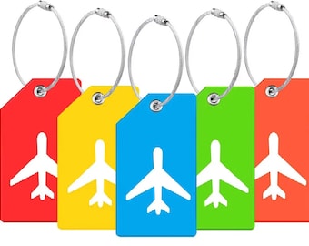 Pvc Silicone Luggage Tags Holiday Suitcase Labels Travel Bag Plane Design Color