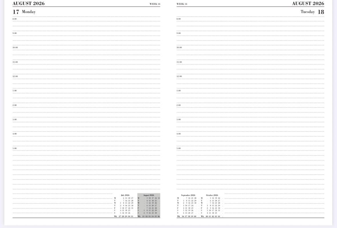 2026-2027 A5 Academic Day A Page Hardback Diary: Teacher Student ...
